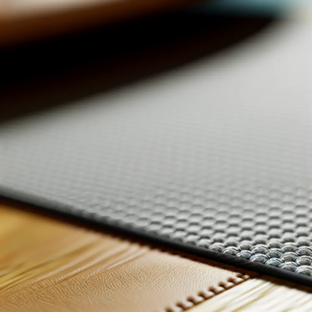 Close-up van het materiaal en de fijne afwerking van een Deskavio DeskMat